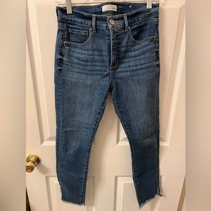 Loft denim high waist skinny jeans petite